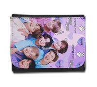 MERCHANDMANIA Billetera Billetero BTS Grupo Permission to Dance on Stage Cantantes Hombre Caballero Negro Monedero