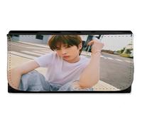 MERCHANDMANIA Billetera Billetero Cantante Coreano KPOP TWS Lee Kyungmin Mujer señora Negro Monedero