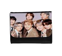 MERCHANDMANIA Billetera Billetero Cantantes KPOP BTS Dynamite Life Goes on Unisex Negro Monedero