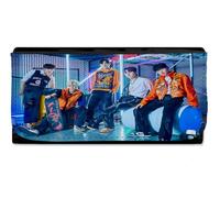 MERCHANDMANIA Billetera Billetero Cantantes KPOP ndx Lee Hiroto Hwang Kang Park Mujer señora Negro Monedero