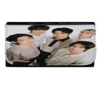 MERCHANDMANIA Billetera Billetero Cantantes KPOP TXT Good Boy Gone Bad Mujer señora Negro Monedero