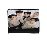 MERCHANDMANIA Billetera Billetero Cantantes KPOP TXT Good Boy Gone Bad Unisex Negro Monedero