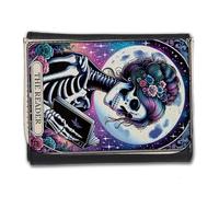 MERCHANDMANIA Billetera Billetero Carta Tarot Graciosa Meme Lector Libros Biblioteca Hombre Caballero Negro Monedero