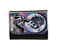 MERCHANDMANIA Billetera Billetero Carta Tarot Graciosa Meme Lector Libros Biblioteca Unisex Negro Monedero