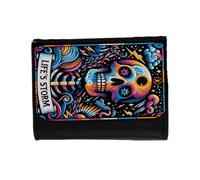 Merchandmanía Billetera Billetero Carta Tarot Graciosa Meme Locura estress tormenta Mental Unisex Negro Monedero