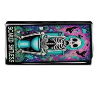 MERCHANDMANIA Billetera Billetero Carta Tarot Graciosa Meme Miedo Terror WC bater Mujer señora Negro Monedero
