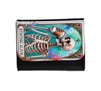 Merchandmanía Billetera Billetero Carta Tarot Graciosa Meme Vivo café Dormido Despierto Unisex Negro Monedero