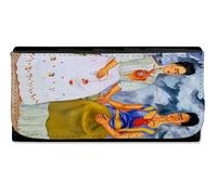 MERCHANDMANIA Billetera Billetero Cuadro Arte Feminista Frida Kahlo, Las Dos Fridas Mujer señora Negro Monedero