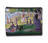 MERCHANDMANIA Billetera Billetero Cuadro Arte Tarde de Domingo en la Isla de la Grande Jatte Hombre Caballero Negro Monedero
