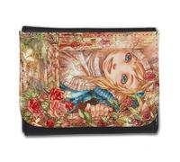 MERCHANDMANIA Billetera Billetero Cuento Alicia en el Pais de Las Maravillas Historia Libro Hombre Caballero Negro Monedero