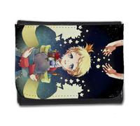 MERCHANDMANIA Billetera Billetero el principito Fanart Libro Historia Cuento Planeta Cometa Hombre Caballero Negro Monedero