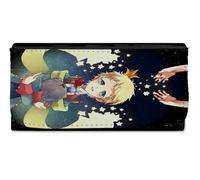 MERCHANDMANIA Billetera Billetero el principito Fanart Libro Historia Cuento Planeta Cometa Mujer señora Negro Monedero