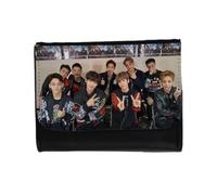 MERCHANDMANIA Billetera Billetero Exo KPOP Chicos 2025 discografia Monster Gira Mundial Unisex Negro Monedero