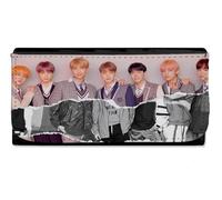MERCHANDMANIA Billetera Billetero Fake Love Korea BTS Chicos Cantantes Coreanos Mujer señora Negro Monedero