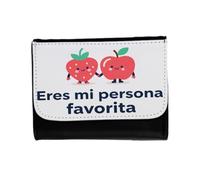 MERCHANDMANIA Billetera Billetero Frase Bonita Amor San Valentin Aniversario Novio Novia Pareja te Quiero Unisex Negro Monedero