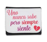 MERCHANDMANIA Billetera Billetero Frase Bonita Sentimientos Amor Novios Corazon Roto Hombre Caballero Negro Monedero