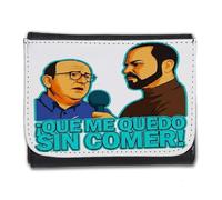 MERCHANDMANIA Billetera Billetero Frase Graciosa Que me quedo sin Comer Trabajo pobre Hombre Caballero Negro Monedero