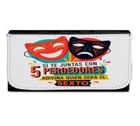 MERCHANDMANIA Billetera Billetero Frase incomoda Verdad Consejo Amistad Amigos Mujer señora Negro Monedero