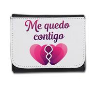 MERCHANDMANIA Billetera Billetero Frase motivadora Aniversario Novios Amor te Quiero Hombre Caballero Negro Monedero