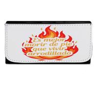 MERCHANDMANIA Billetera Billetero Frase motivadora dignidad Orgullo Fuerza Mujer señora Negro Monedero