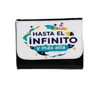 MERCHANDMANIA Billetera Billetero Frase motivadora pelicula hasta el Infinito y mas Alla Unisex Negro Monedero