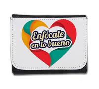 MERCHANDMANIA Billetera Billetero Frase motivadora psicologia Positiva positividad Hombre Caballero Negro Monedero