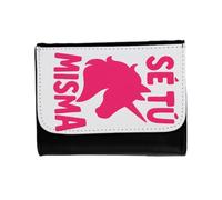 MERCHANDMANIA Billetera Billetero Frase motivadora se tu Misma carácter psicologia Unisex Negro Monedero