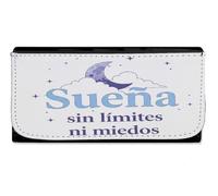 MERCHANDMANIA Billetera Billetero Frase motivadora sueño Romper limite Lucha Futuro Mujer señora Negro Monedero