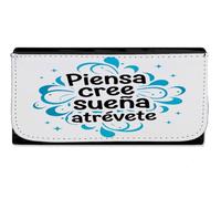 MERCHANDMANIA Billetera Billetero Frase motivadora sueños Futuro Esfuerzo Lucha Mujer señora Negro Monedero
