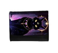MERCHANDMANIA Billetera Billetero Gato Negro Dios divino astrologia Brujas Magia Unisex Negro Monedero