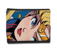 MERCHANDMANIA Billetera Billetero Guerrero Luna Retro Arte Vintage Comic Americano Hombre Caballero Negro Monedero