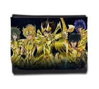 MERCHANDMANIA Billetera Billetero Heroes ARMADURAS Doradas Caballeros Anime Hombre Caballero Negro Monedero