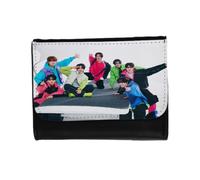 MERCHANDMANIA Billetera Billetero Kickflip Chicos KPOP 2025 Knock Knock Unisex Negro Monedero
