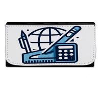 MERCHANDMANIA Billetera Billetero Logo Profesor matematicas matematico Mujer señora Negro Monedero