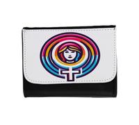 MERCHANDMANIA Billetera Billetero Logo reivindicacion empoderada Feminista Mujer Unisex Negro Monedero