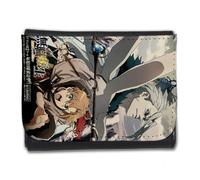 MERCHANDMANIA Billetera Billetero mushoku Tensei Serie Anime rudeus greyrat Hombre Caballero Negro Monedero