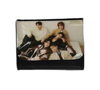 MERCHANDMANIA Billetera Billetero mytro KPOP Disco Truly Love Hate Music Unisex Negro Monedero