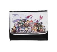 MERCHANDMANIA Billetera Billetero re Zero Anime Serie Personajes capitulo Fanart Chibi Unisex Negro Monedero