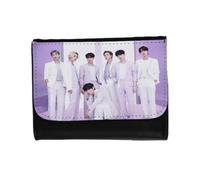 MERCHANDMANIA Billetera Billetero Run BTS Born Singer no More Dream N.O Unisex Negro Monedero