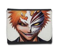 MERCHANDMANIA Billetera Billetero Serie Anime Bleach Ichigo Kurosaki Shinigami Hombre Caballero Negro Monedero