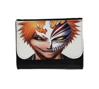 MERCHANDMANIA Billetera Billetero Serie Anime Bleach Ichigo Kurosaki Shinigami Unisex Negro Monedero