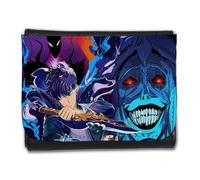 MERCHANDMANIA Billetera Billetero Serie Anime manhwa Solo Leveling accion Mazmorras Hombre Caballero Negro Monedero