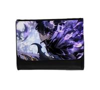 MERCHANDMANIA Billetera Billetero Serie Anime manhwa Solo Leveling Sun Jing-Woo Unisex Negro Monedero