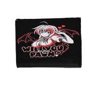 MERCHANDMANIA Billetera Billetero Serie Anime Sexy Will You be my Pawn rias Gremory DXD Unisex Negro Monedero