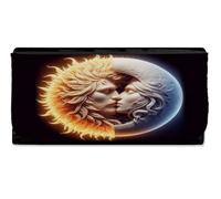 Merchandmanía Billetera Billetero simbolo Sol y Luna Amor Astros astrologia Astral Mujer señora Negro Monedero