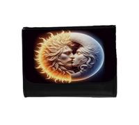 Merchandmanía Billetera Billetero simbolo Sol y Luna Amor Astros astrologia Astral Unisex Negro Monedero