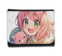 MERCHANDMANIA Billetera Billetero Spy Family ania forger Kawaii Cute Dibujos niños Hombre Caballero Negro Monedero