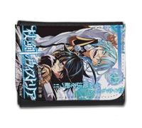 MERCHANDMANIA Billetera Billetero Tsue to Tsurugi no Wistoria Wand and Sword Hombre Caballero Negro Monedero