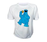 MERCHANDMANIA Camiseta A3 Monstruo Comedor de Galletas Peludo Azul niños Tshirt