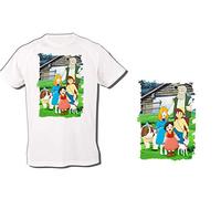 MERCHANDMANIA Camiseta A3 Serie Antigua DE Heidi Anime Tshirt
